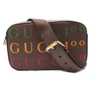 Gucci Vintage Pre-owned Laeder crossbodyvskor Brown, Dam