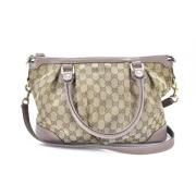 Gucci Vintage Pre-owned Canvas handvskor Brown, Dam