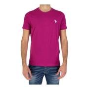 U.s. Polo Assn. Casual Bomull T-shirt Pink, Herr