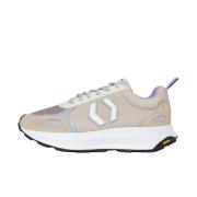 Mikakus Barcelona Monokrom Cross Desert Sneakers Beige, Dam