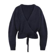 Cortana Alpaca Merino Wool Cardigan Blue, Dam