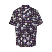 Comme des Garçons Andy Warhol Print Poplin Skjorta Purple, Herr