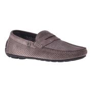 Baldinini Lace-up in taupe perforated nubuck Gray, Herr