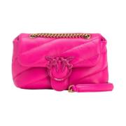 Pinko Vadderad Crossbody Väska Love Puff Pink, Dam