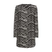 Liu Jo Zebra Print Kappa Rund Hals Multitask Black, Dam