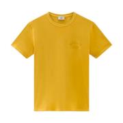 Woolrich Plaggfärgad logotyp T-shirt Yellow, Herr