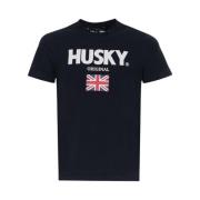 Husky Original Kortärmad bomullst-shirt kollektion Blue, Herr