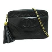 Chanel Vintage Pre-owned Laeder crossbodyvskor Black, Dam