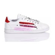 Adidas Handgjorda Vita Röda Sneakers Multicolor, Herr