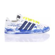 Adidas Handgjorda Vita Blå Sneakers Multicolor, Herr