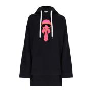 Fendi Karlito Print Svart Sweatshirt Black, Dam