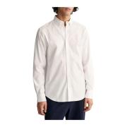 Gant Klassisk Pinpoint Oxford Skjorta White, Herr