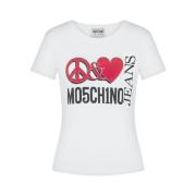 Moschino Casual Bomull T-shirt White, Dam