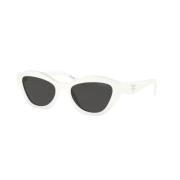 Prada Eleganta solglasögon för en sofistikerad look White, Unisex
