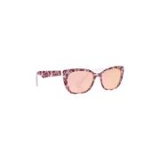 Dolce & Gabbana Rosa Majolica Cat-Eye Solglasögon Multicolor, Dam