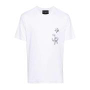 John Richmond Logo T-shirt med rund hals White, Herr