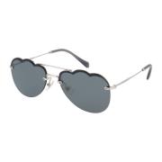 Miu Miu Stiliga solglasögon med 0MU 56Us design Gray, Dam