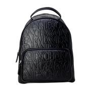 Armani Exchange Svart handväska med dragkedja Black, Dam