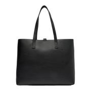 Calvin Klein Jeans Svart dragkedja handväska för kvinnor Black, Dam