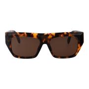 Palm Angels Stiliga solglasögon med Niland design Brown, Dam