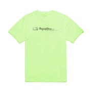 RefrigiWear Vit Bomull Rund Hals Logo T-shirt Green, Herr
