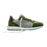 Hidnander Mesh och Mocka Sneakers med Gummisula Multicolor, Herr