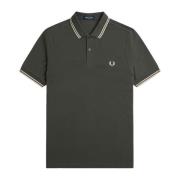 Fred Perry Slim Fit Twin Tipped Polo Green, Herr