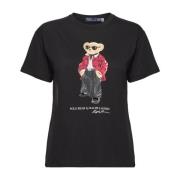 Ralph Lauren Polo Bear Jersey Cotton T-shirt Black, Dam