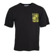 Dolce & Gabbana Svart Tryckt Crewneck T-shirt Black, Herr