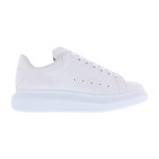 Alexander McQueen Vita Läder Oversized Sneakers White, Herr