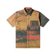 Aries Space-Dye Unisex Skjorta med Vintage Sömnad Multicolor, Herr