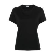 Patrizia Pepe Svart T-shirt med Bakdetalj Black, Dam