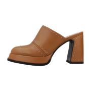 Noa Harmon Stiliga Heeled Mules för Kvinnor Brown, Dam