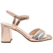 Cinzia Soft Elegant High Heel Sandaler i Rosa Multicolor, Dam