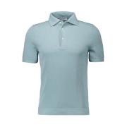 Gran Sasso Blå Polo Skjorta Regular Fit Sommar Blue, Herr