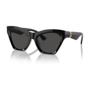 Burberry Modernt Cat-Eye Solglasögon med Guldaccenter Black, Dam