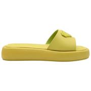 Laura Biagiotti Lime Calf Sneakers Yellow, Dam