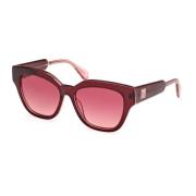 Max & Co Burgundy Fyrkantiga Solglasögon för Kvinnor Red, Dam