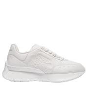 Alexander McQueen Vita Läder Oversized Court Sneakers White, Dam