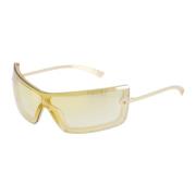 Le Specs Stiliga Bodyguard Solglasögon i Sand/Guld Yellow, Unisex