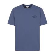 Maison Kitsuné Handskrift Komfort T-shirt Blue, Herr