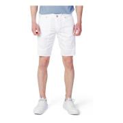 Jeckerson Vit Bomull Dragkedja Shorts Vår/Sommar White, Herr