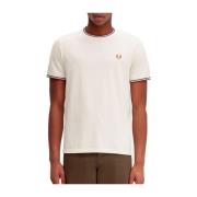 Fred Perry Kortärmad Twin Tipped T-shirt White, Herr