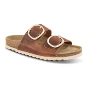 B&Co Bio-Sandal Komfort Slip-On Brown, Dam