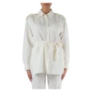 Pennyblack Oversized Bälteskjortklänning White, Dam