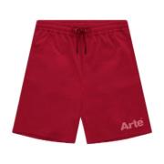 Arte Antwerp Bordeaux Logo Shorts Red, Herr