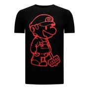 Local Fanatic Cartoon Design T-shirt Herr Black, Herr