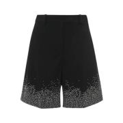 JW Anderson Kristall Hem Tailored Shorts Black, Dam