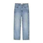 Anine Bing Cropped Jeans Blue, Dam