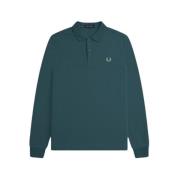 Fred Perry Långärmad Pikétröja Green, Herr